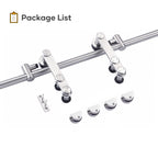 EaseLife  Stainless Steel Sliding Barn Door Hardware Track Kit,Heavy Duty,Anti-Rust Anti-Corrosion,Slide Smoothly Quietly,Easy Install