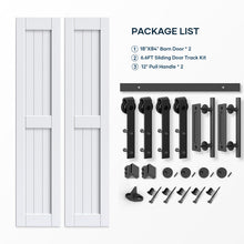 Load image into Gallery viewer, EaseLife Sliding Barn Door with Barn Door Hardware Track Kit Included,Solid LVL Wood Slab Covered with Water-Proof &amp; Scratch-Resistant PVC Surface,DIY Assembly,Easy Install,White, H-Frame