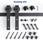 EaseLife Heavy Duty Sliding Barn Door Hardware Track Kit,Ultra Hard Sturdy,Slide Smoothly Quietly,Easy Install