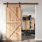 EaseLife Heavy Duty Sliding Barn Door Hardware Track Kit,Straight Pulley,Slide Smoothly Quietly,Easy Install