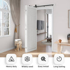 Bi-fold Sliding Barn Door Hardware,Top Mount Installation,Heavy Duty Roller,Smoothly and Quietly,Black(Door Not Included)