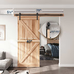 EaseLife Heavy Duty Sliding Barn Door Hardware Track Kit,Straight Pulley,Slide Smoothly Quietly,Easy Install
