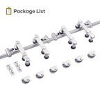 EaseLife  Stainless Steel Sliding Barn Door Hardware Track Kit,Heavy Duty,Anti-Rust Anti-Corrosion,Slide Smoothly Quietly,Easy Install
