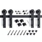 EaseLife Heavy Duty Sliding Barn Door Hardware Track Kit,Straight Pulley,Slide Smoothly Quietly,Easy Install