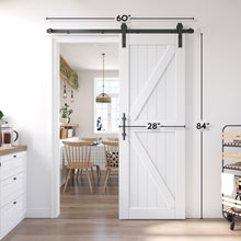 Load image into Gallery viewer, EaseLife Sliding Barn Door with Barn Door Hardware Track Kit Included,Solid LVL Wood Slab Covered with Water-Proof &amp; Scratch-Resistant PVC Surface,DIY Assembly,Easy Install,White,K-Frame