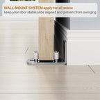 EaseLife Sliding Barn Door Bottom Floor Guide,Adjustable Roller,Wall Mount System,Flush Flat Bottom Design,2 Assemble Setup Options,Fit All Size Door