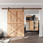 EaseLife Heavy Duty Sliding Barn Door Hardware Track Kit,Straight Pulley,Slide Smoothly Quietly,Easy Install