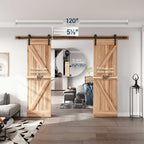 EaseLife Heavy Duty Sliding Barn Door Hardware Track Kit,Straight Pulley,Slide Smoothly Quietly,Easy Install