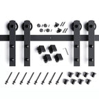 EaseLife Heavy Duty Sliding Barn Door Hardware Track Kit,Straight Pulley,Slide Smoothly Quietly,Easy Install