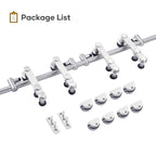 EaseLife  Stainless Steel Sliding Barn Door Hardware Track Kit,Heavy Duty,Anti-Rust Anti-Corrosion,Slide Smoothly Quietly,Easy Install
