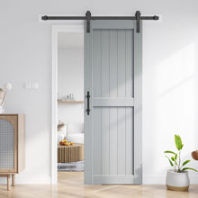 Load image into Gallery viewer, EaseLife Sliding Barn Door with 6.6FT Barn Door Hardware Track Kit Included,Solid LVL Wood Slab Covered with Water-Proof &amp; Scratch-Resistant PVC Surface,DIY Assembly,Easy Install,H Shape