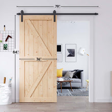 Load image into Gallery viewer, EaseLife Sliding Barn Door with Barn Door Hardware Kit &amp; Handle Included,DIY Assemblely,Easy Install,Apply to Interior Rooms &amp; Storage Closet,K-Frame,Natural