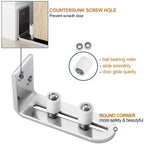 EaseLife Sliding Barn Door Bottom Floor Guide,Adjustable Roller,Wall Mount System,Flush Flat Bottom Design,2 Assemble Setup Options,Fit All Size Door