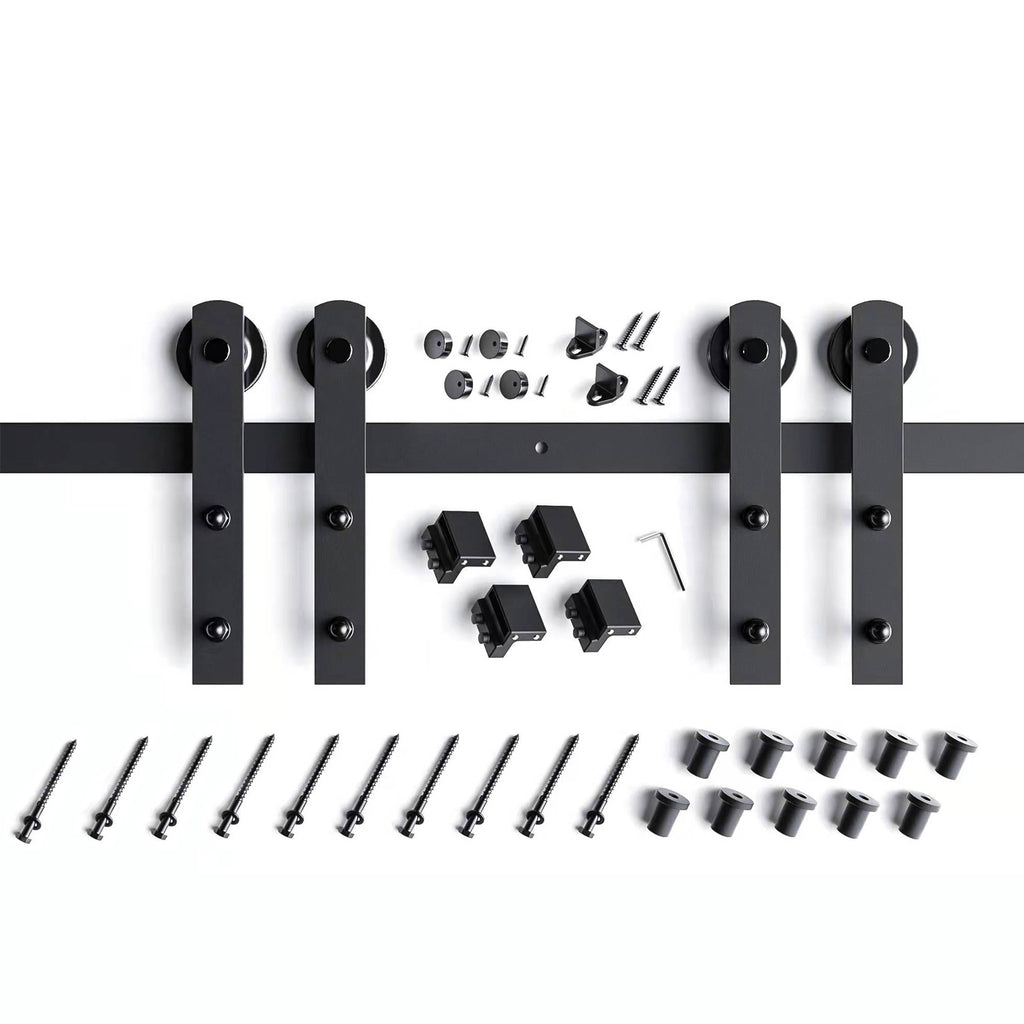 EaseLife Heavy Duty Sliding Barn Door Hardware Track Kit,Straight Pulley,Slide Smoothly Quietly,Easy Install