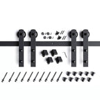 EaseLife Heavy Duty Sliding Barn Door Hardware Track Kit,Straight Pulley,Slide Smoothly Quietly,Easy Install