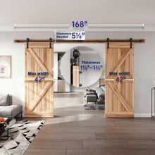 Load image into Gallery viewer, EaseLife Heavy Duty Sliding Barn Door Hardware Track Kit,Straight Pulley,Slide Smoothly Quietly,Easy Install