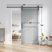Load image into Gallery viewer, EaseLife Sliding Barn Door with 6.6FT Barn Door Hardware Track Kit Included,Solid LVL Wood Slab Covered with Water-Proof &amp; Scratch-Resistant PVC Surface,DIY Assembly,Easy Install,H Shape
