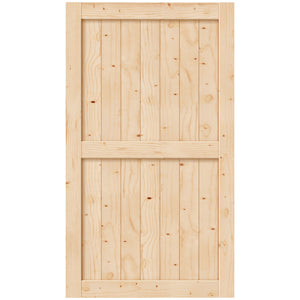 EaseLife Unfinished Sliding Barn Door Slab,Solid Spruce Wood Panelled Slab Door,DIY Assemblely,Easy Install,H-Frame