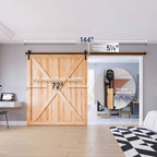 EaseLife Heavy Duty Sliding Barn Door Hardware Track Kit,Ultra Hard Sturdy,Slide Smoothly Quietly,Easy Install