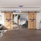 EaseLife Heavy Duty Sliding Barn Door Hardware Track Kit,Straight Pulley,Slide Smoothly Quietly,Easy Install