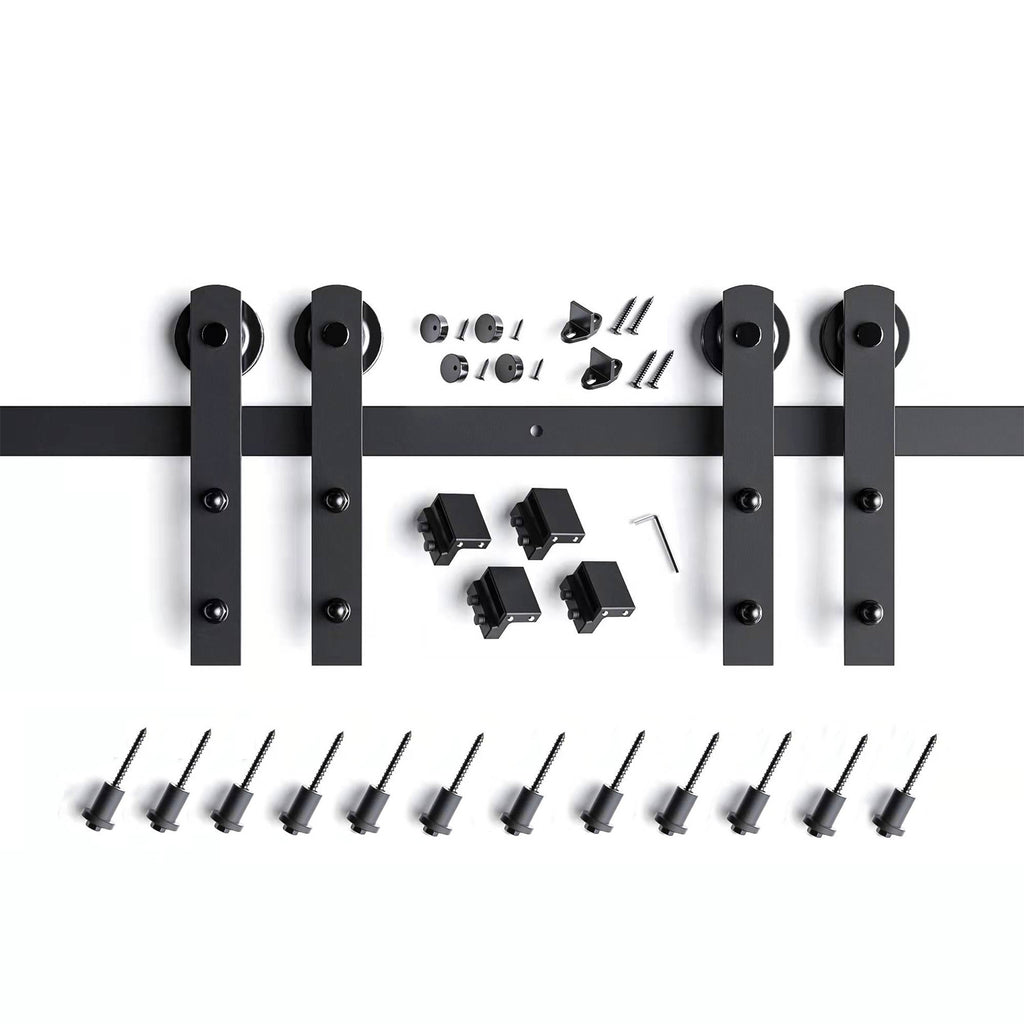 EaseLife Heavy Duty Sliding Barn Door Hardware Track Kit,Straight Pulley,Slide Smoothly Quietly,Easy Install