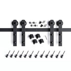 EaseLife Heavy Duty Sliding Barn Door Hardware Track Kit,Straight Pulley,Slide Smoothly Quietly,Easy Install