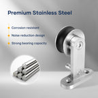 EaseLife Modern Stainless Steel Sliding Barn Door Hardware Track Kit,Top Mount,Anti-Rust,Slide Smoothly Quietly,Easy Install