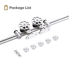 Load image into Gallery viewer, EaseLife Top Mount Modern Sliding Barn Door Hardware Track Kit,Stainless Steel,Anti-Rust,Slide Smoothly Quietly,Easy Install