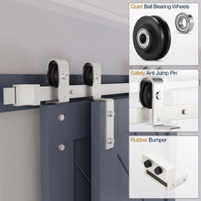 Load image into Gallery viewer, EaseLife Brushed Nickel Bypass Double Barn Door Hardware Kit