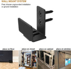 EaseLife Sliding Barn Door Bottom Floor Guide,Adjustable Roller,Wall Mount System,Flush Flat Bottom Design,2 Assemble Setup Options,Fit All Size Door