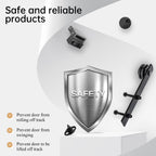 EaseLife Heavy Duty Sliding Barn Door Hardware Track Kit,Straight Pulley,Slide Smoothly Quietly,Easy Install