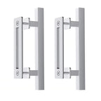 EaseLife 12" Sliding Barn Door Pull Handle with Flush Hardware Set,Stainless Steel,Heavy Duty,Brushed Finish,Anti-Rust Anti-Corrosion,Easy Install