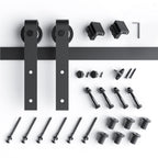 EaseLife Heavy Duty Sliding Barn Door Hardware Track Kit,Ultra Hard Sturdy,Slide Smoothly Quietly,Easy Install