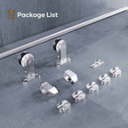 EaseLife Modern Stainless Steel Sliding Barn Door Hardware Track Kit,Top Mount,Anti-Rust,Slide Smoothly Quietly,Easy Install
