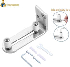EaseLife Sliding Barn Door Bottom Floor Guide,Adjustable Roller,Wall Mount System,Flush Flat Bottom Design,2 Assemble Setup Options,Fit All Size Door