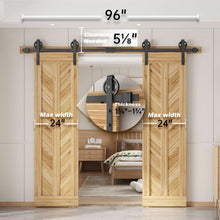 Load image into Gallery viewer, EaseLife Heavy Duty Big Wheel Sliding Barn Door Hardware Track Kit,Ultra Hard Sturdy,Slide Smoothly Quietly,Easy Install