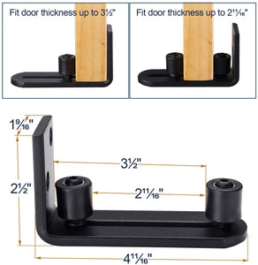 EaseLife Sliding Barn Door Bottom Floor Guide,Adjustable Roller,Wall Mount System,Flush Flat Bottom Design,2 Assemble Setup Options,Fit All Size Door