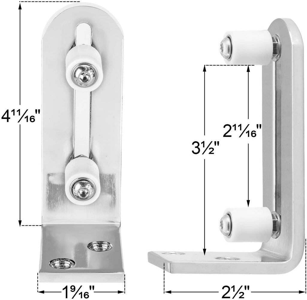 EaseLife Sliding Barn Door Bottom Floor Guide,Adjustable Roller,Wall Mount System,Flush Flat Bottom Design,2 Assemble Setup Options,Fit All Size Door