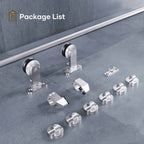 EaseLife Modern Stainless Steel Sliding Barn Door Hardware Track Kit,Top Mount,Anti-Rust,Slide Smoothly Quietly,Easy Install