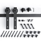 EaseLife Heavy Duty Sliding Barn Door Hardware Track Kit,Ultra Hard Sturdy,Slide Smoothly Quietly,Easy Install
