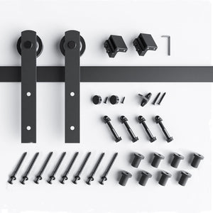 EaseLife Heavy Duty Sliding Barn Door Hardware Track Kit,Straight Pulley,Slide Smoothly Quietly,Easy Install
