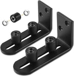 EaseLife Sliding Barn Door Bottom Floor Guide,Adjustable Roller,Wall Mount System,Flush Flat Bottom Design,2 Assemble Setup Options,Fit All Size Door