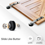 EaseLife Heavy Duty Sliding Barn Door Hardware Track Kit,Straight Pulley,Slide Smoothly Quietly,Easy Install